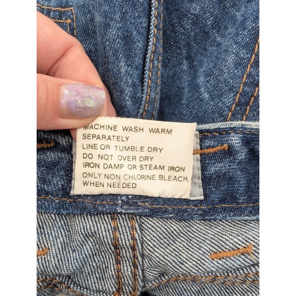 Weathered Blues Vintage Acid Wash Denim High Rise 80s Mom Jeans Size 7-8 26"x29" - Picture 3 of 7